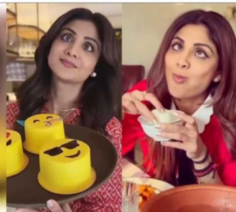 शिल्पा शेट्टी ने संडे के फंडे में 'जलेबी', 'ढोकला' और 'केक' का लिया आनंद