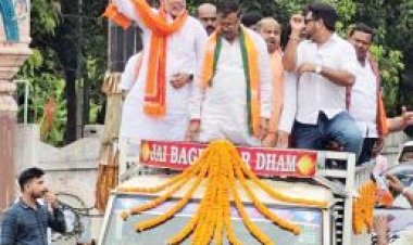 भाजपा प्रदेश अध्यक्ष ओडिशा में चुनावी दौरे पर, रोड शो