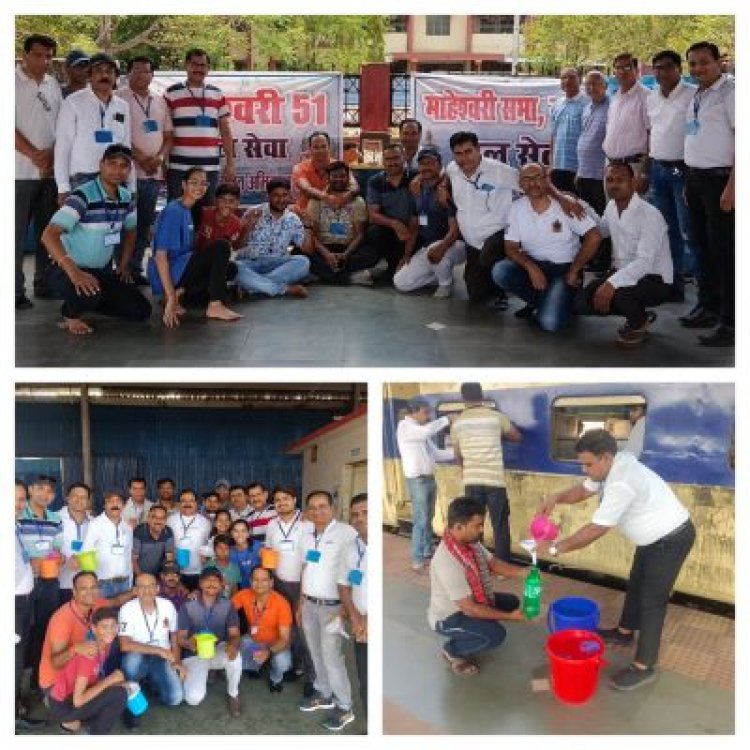 माहेश्वरी सभा एवं माहेश्वरी-51 द्वारा रेलवे स्टेशन पर शुरू की गई निःशुल्क जल सेवा