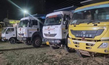 अवैध रेत खुदाई, 6 गाडिय़ां जब्त