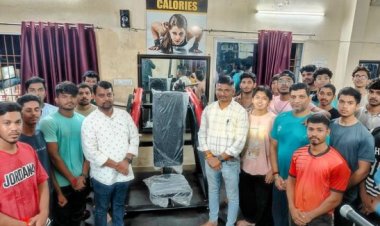 जय हनुमान व्यायाम  शाला को मिला नया शोल्डर प्रेस मशीन