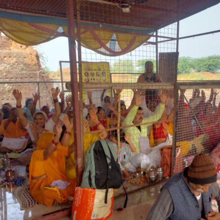 बड़वानी में नर्मदा बैकवाटर किनारे पहुंचे नर्मदा परिक्रमावासी:चार बसों से पहुंचे 230 श्रद्धालु; नगर समिति के शेड में कर रहे पूजन