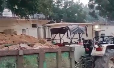 मिट्‌टी-अवैध पत्थरों का परिवहन करते दो ट्रैक्टर-ट्रॉली जब्त:भागने लगा, तो पीछा कर पकड़े, विजय ट्रैफिक पुलिस ने की कार्रवाई