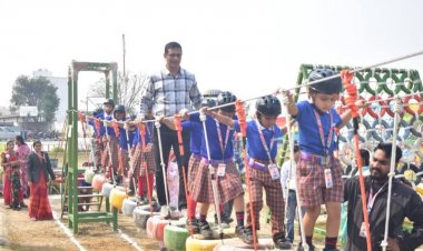 रायगढ़: संस्कार स्कूल में एडवेंचर हब का उद्घाटन"सैनिक स्कूल की तर्ज पर हैं इवेंट"बच्चों सहित पालकों ने उठाया रोमांच का मजा...