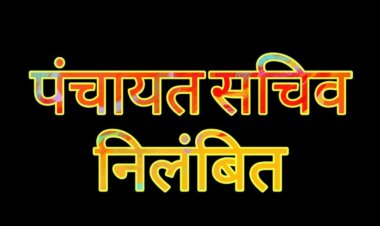 पंचायत सचिव निलंबित " शासकीय कार्यों में घोर लापरवाही का मामला.... पढ़िए पूरी खबर