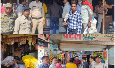 कोटपा एक्ट के तहत नगरी नगर में कार्यवाही,दुकानों मे तम्बाकू नियंत्रण बोर्ड लगाने और 18 वर्ष से कम के बच्चो को गुटखा तम्बाकू न बेचने का दिया निर्देश