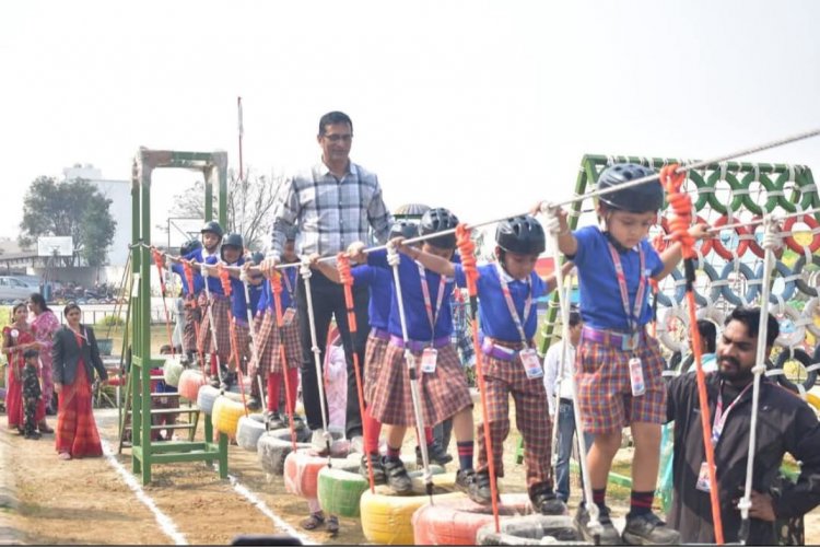 रायगढ़: संस्कार स्कूल में एडवेंचर हब का उद्घाटन"सैनिक स्कूल की तर्ज पर हैं इवेंट"बच्चों सहित पालकों ने उठाया रोमांच का मजा...