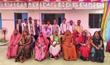 जांजगीर:ग्राम पंचायत रोगदा के नवनिर्वाचित सरपंच और पंचों ने ली शपथ