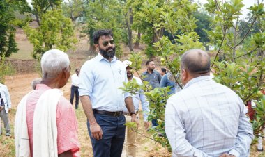 जशपुर:कलेक्टर और जिला पंचायत सीईओ ने ग्राम करदना में किसानों की सेब और नाशपाती खेती का किया अवलोकन,208 किसान कर रहे फलों की खेती फलों की खेती के साथ मेथी,टमाटर, धनिया,अदरक हल्दी की भी खेती करते हैं किसान