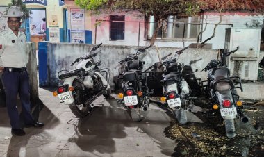 जिले में प्रेशर हार्न/ मोडिफाई साइलेंसर लगाकर वाहन चलाने वालो के विरूद्ध विशेष अभियान चलाकर मोटर व्हीकल एक्ट के तहत् की जा रही हैं ताबड़तोड़ कार्यवाही