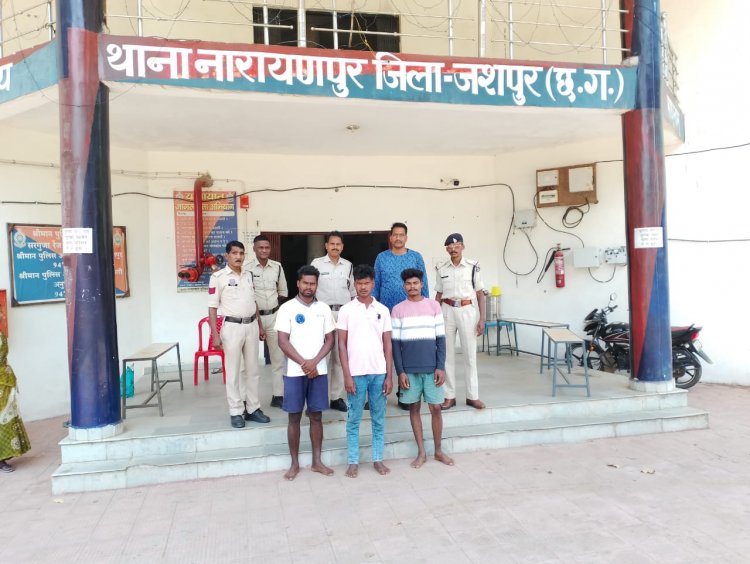 ब्रेकिंग जशपुर:जशपुर पुलिस का ऑपरेशन शंखनाद जारी'एक सूमो गाड़ी से 04 गौ वंशों को कराया गया मुक्त, तीन आरोपी गिरफ्तार