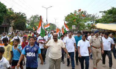 जिला मुख्यालय सहित सभी ग्राम पंचायतों एवं नगरीय निकाय में निकली तिरंगा यात्रा