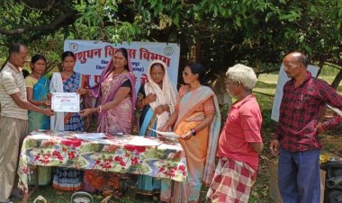 पशुपालन विभाग द्वारा पशु चिकित्सा शिविर लगाकर पशुओं का किया गया उपचार 