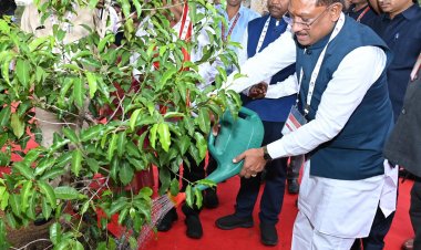 मुख्यमंत्री ने आईआईएम रायपुर परिसर में किया सुशासन वाटिका का शुभारंभ" मंत्रिमंडल के सदस्यों के साथ सुशासन वाटिका में किया मौलश्री के पौधे का रोपण