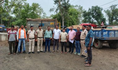 अवैध रेत उत्खनन, परिवहन पर जिला टास्क फोर्स की कड़ी कार्रवाई