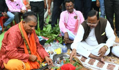 कृषि मंत्री श्री नेताम का एक दिवसीय प्रवास" मंत्री ने किया 26 करोड़ 48 लाख रुपये से अधिक राशि के विभिन्न विकास कार्यों का भूमिपूजन एवं लोकार्पण