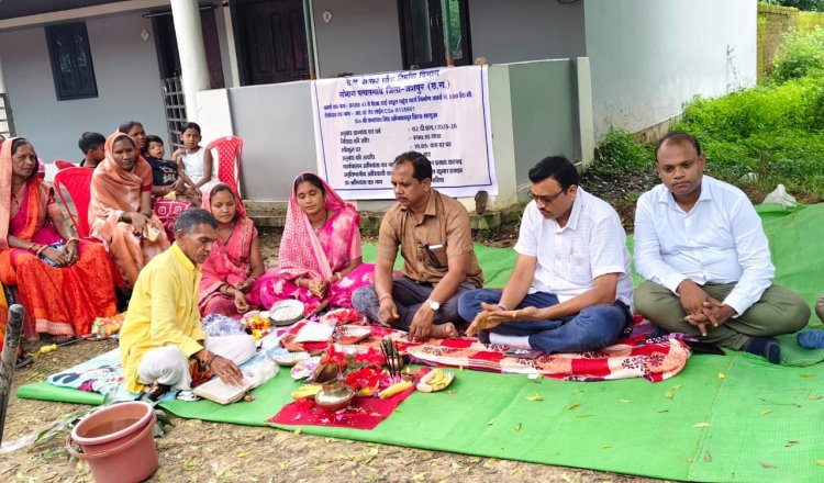 जिला पंचायत अध्यक्ष श्री सालिक साय ने एनएच-43 से चेटबा हाईस्कूल पहुंच मार्ग के निर्माण कार्य का किया भूमिपूजन