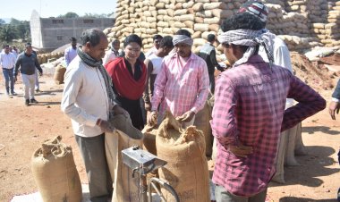 कलेक्टर कार्यवाही: निर्धारित मात्रा से अधिक धान तौलने पर चिखलाकसा केंद्र प्रबंधक को दिया कारण बताओ नोटिस