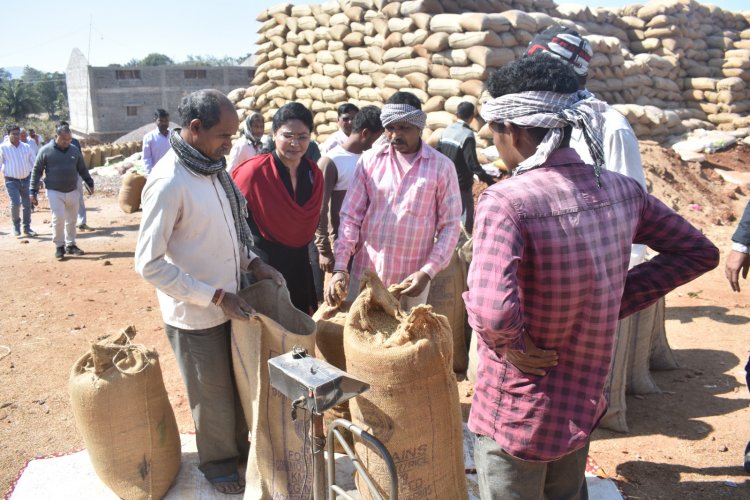 कलेक्टर कार्यवाही: निर्धारित मात्रा से अधिक धान तौलने पर चिखलाकसा केंद्र प्रबंधक को दिया कारण बताओ नोटिस