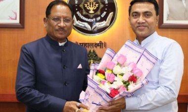 मुख्यमंत्री श्री विष्णुदेव साय ने गोवा के मुख्यमंत्री डॉ. प्रमोद सावंत से की सौजन्य भेंट