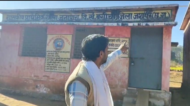 जशपुर: बंद स्कूल देख भड़के ग्रामीण, बनाया वीडियो और कर दिया वायरल , शिक्षकों के खिलाफ किए कार्यवाही की मांग- बोले लापरवाही देख बच्चे बैरंग लौट रहे घर..!
