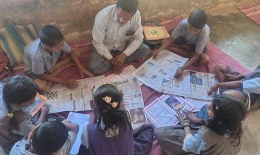 प्रार्थना सभा में गूंजेंगी अखबार की सुर्खियां ,विद्यार्थियों की दिनचर्या में शामिल हुआ अखबार वाचन