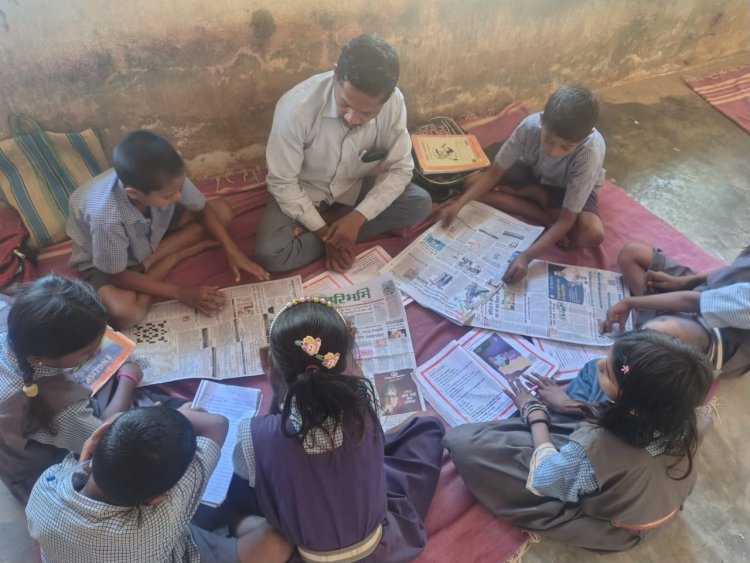 प्रार्थना सभा में गूंजेंगी अखबार की सुर्खियां ,विद्यार्थियों की दिनचर्या में शामिल हुआ अखबार वाचन