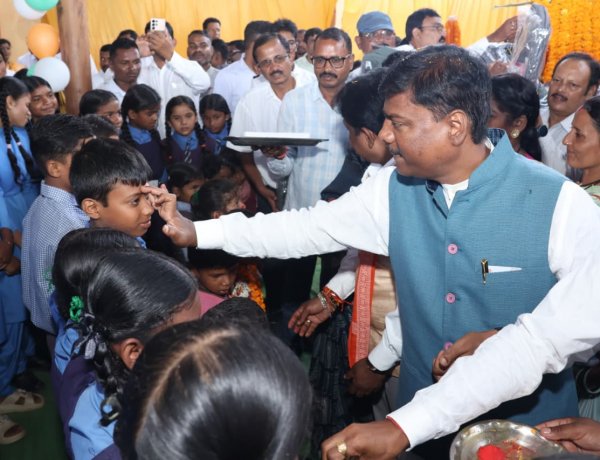 भानपुरी में हर्षोल्लास के साथ मनाया गया शाला प्रवेश उत्सव