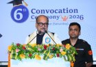 राज्यपाल ने जिंदल विश्वविद्यालय के छठवें दीक्षांत समारोह में विद्यार्थियों को दी उपाधियां