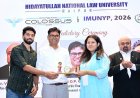 हिदायतुल्लाह राष्ट्रीय विधि विश्वविद्यालय में कोलोसस, अंतरराष्ट्रीय मॉडल यूनाइटेड नेशंस एवं यूथ पार्लियामेंट 2026 का समापन समारोह