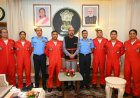 राज्यपाल श्री रमेन डेका से एयर ऑफिसर कमांडिंग श्री नंदा कुमार बाला ने की सौजन्य भेंट