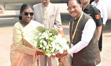 राष्ट्रपति श्रीमती द्रौपदी मुर्मु का छत्तीसगढ़ की पावन धरा पर आत्मीय स्वागत