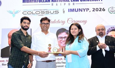 हिदायतुल्लाह राष्ट्रीय विधि विश्वविद्यालय में कोलोसस, अंतरराष्ट्रीय मॉडल यूनाइटेड नेशंस एवं यूथ पार्लियामेंट 2026 का समापन समारोह