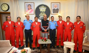 राज्यपाल श्री रमेन डेका से एयर ऑफिसर कमांडिंग श्री नंदा कुमार बाला ने की सौजन्य भेंट
